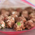 Oven baked homestyle meatballs in ziplock bag